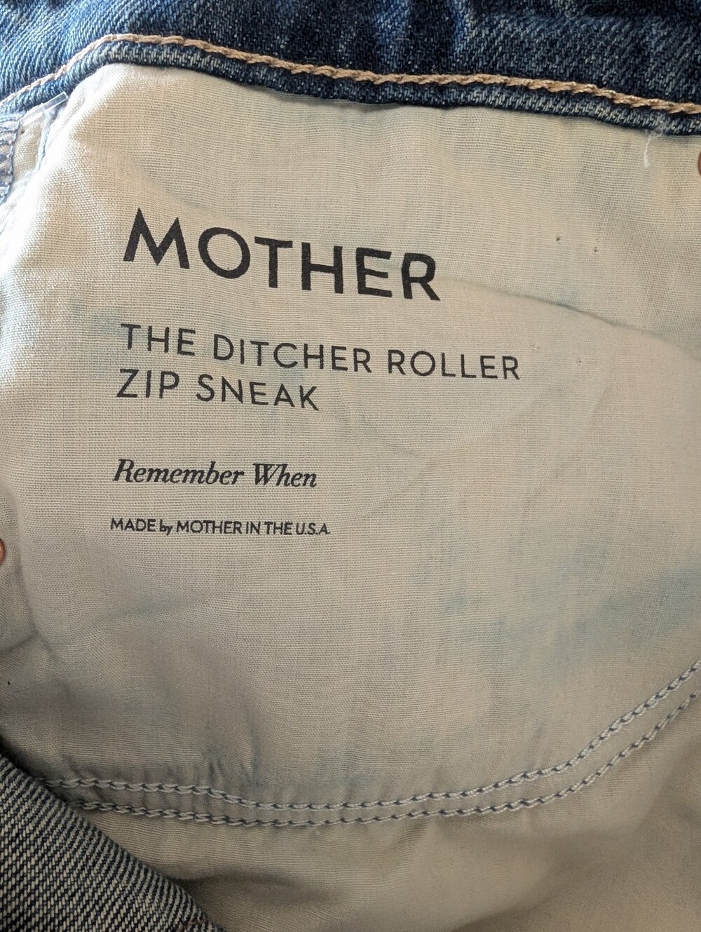 MOTHER SUPERIOR The Ditcher Roller Zip Sneak Remember When Sz 29 Long - Picture 13 of 13